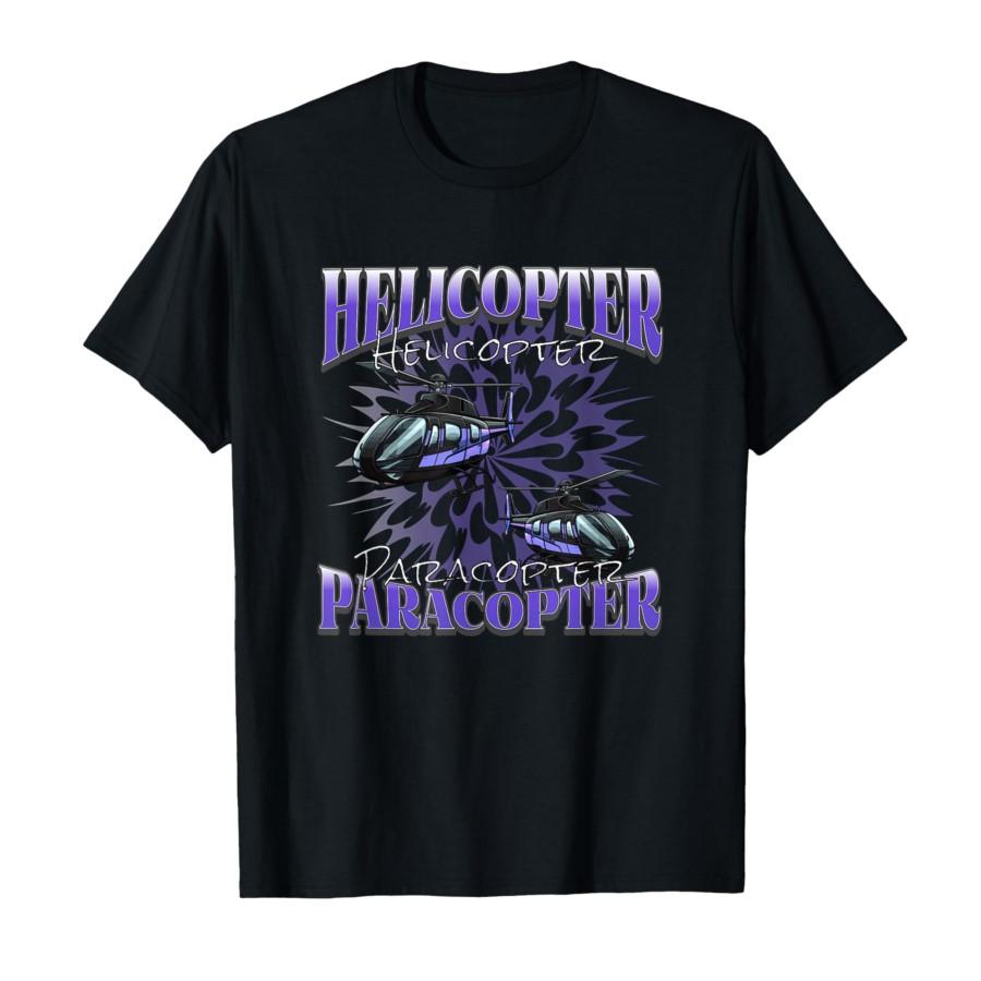 

Helicopter Paracopter T-shirt For Men Women 100% Cotton T Shirts Short Sleeve Tops 0119-1 - Men s Summer Cotton Graphic Tee 5XL різнокольоровий