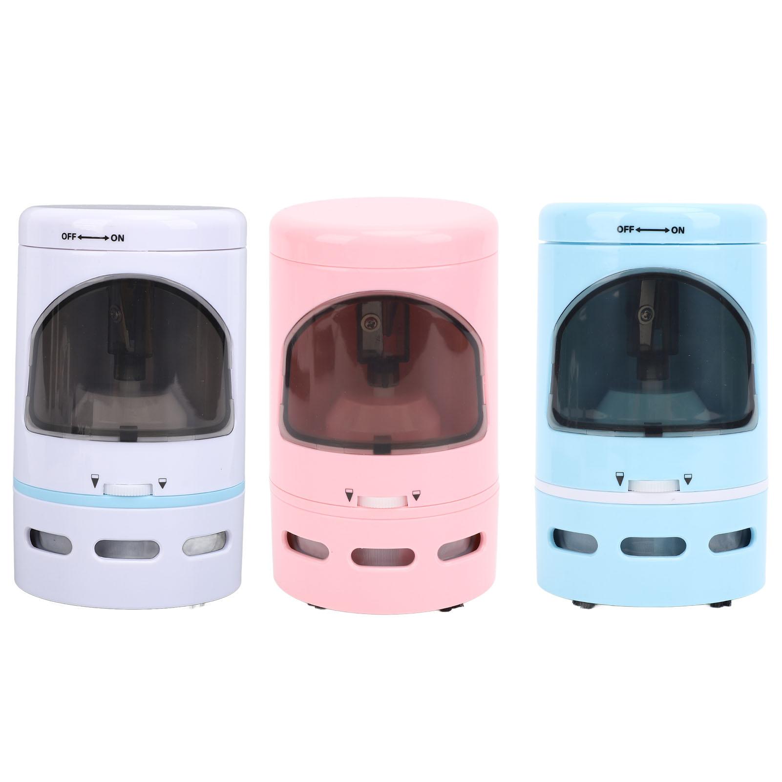 

Электрическая точилка для карандашей с ручным пылесосом для удаления мусора со стола, работающая от батареи Penci White