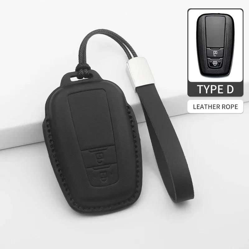2/3 Tasten Auto Schlüsselhülle Schale Fob für Toyota Prius Camry Corolla CHR C-HR RAV4 Land Cruiser Fernbedienung Schlüsselanhänger PU Zubehör