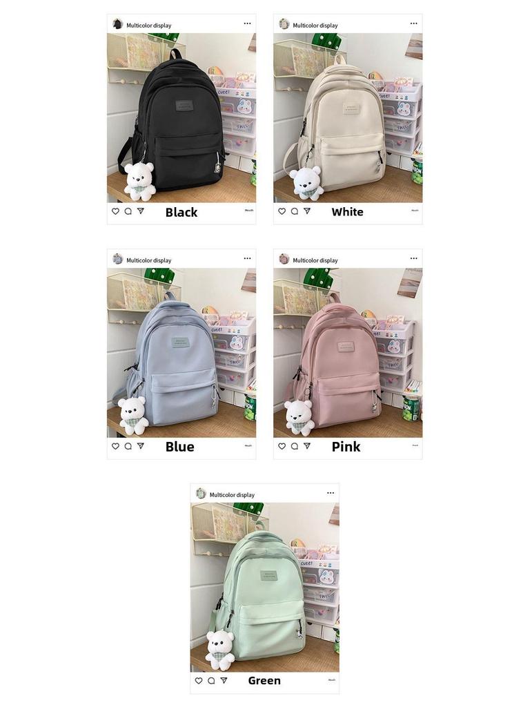 Vielseitiger Rucksack mit großem Fassungsvermögen für Frauen und Studenten: Lässig, Schlichtes Design für Junior High, High School, College