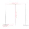 2*2.1m Wedding Arch Door Background Wrought Iron Decorative Props Flower Rack White for Supporting Lightweight Climbing Plant