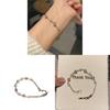 Minimalist Floral Zircon Copper Bracelet For Women With Elegant Design