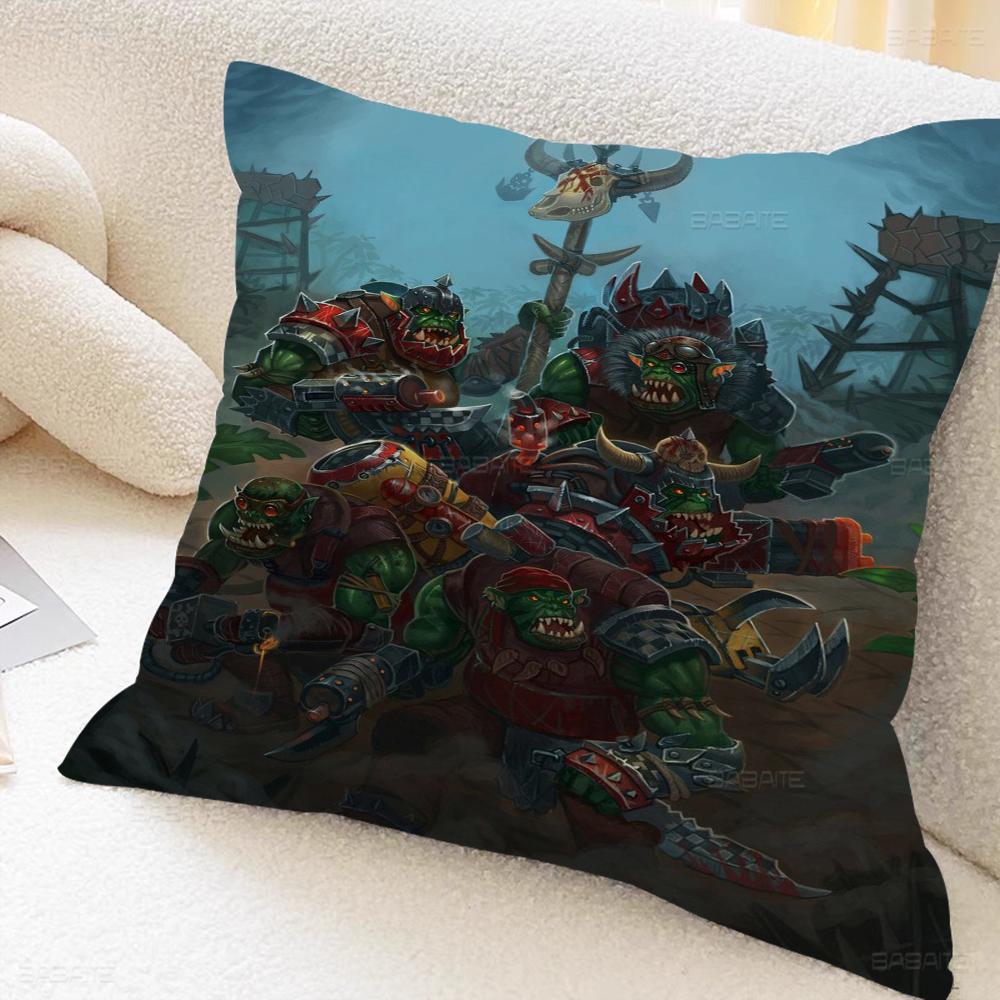 Game W-Warhammers Cushion Cover Car Throw Pillow Case For Sofa Car Christmas Gift 40x40cm 45x45cm