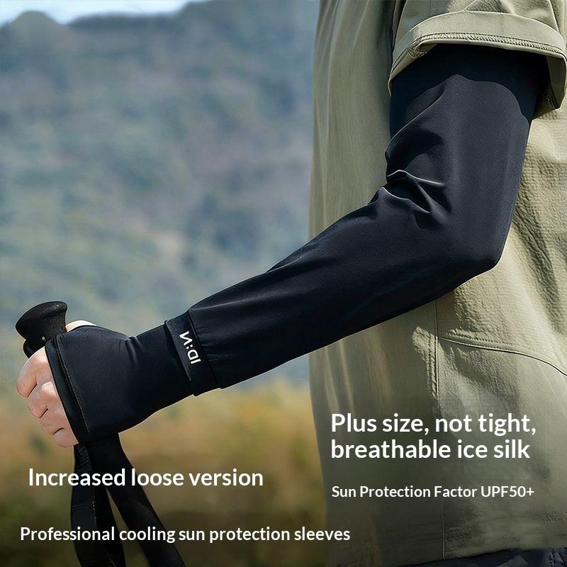 Loose Sun Protection Ice Sleeves For Men Women Ice Silk Arm Sleeves Outdoors Sports Riding Workouts Lightweight Arm Sleeves
