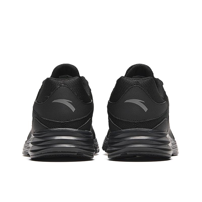 Anta Schwarze Laufschuhe Bequem Vielseitig Stoff Synthetisches Leder Stoßdämpfung Rutschfest Gleichgewicht Leichtgewicht Niedrig geschnitten 912355592-11