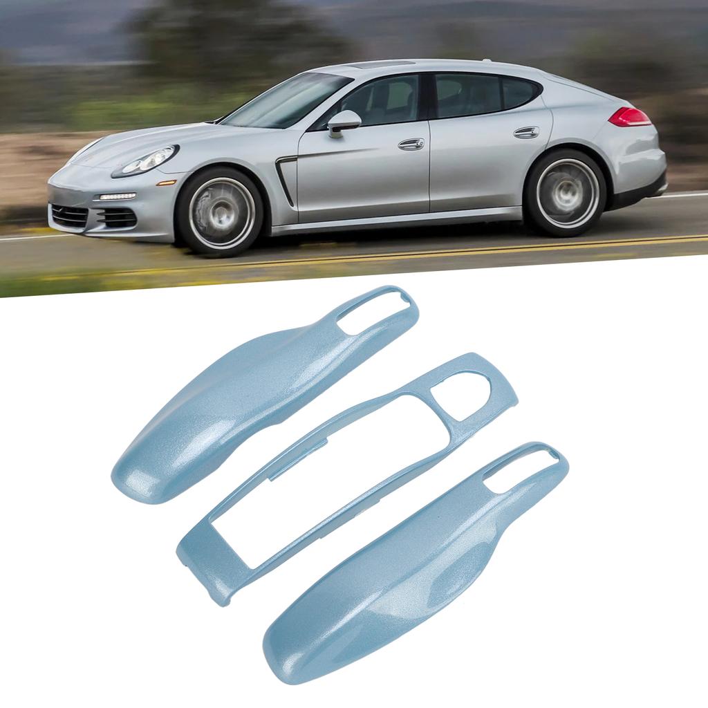 Key Fob Cover Shell Protector Car Modification Replacement for Panamera Cayenne MACAN Boxster Cayman 911 718Crystal Blue