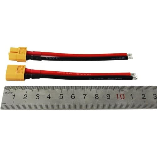 GTIWUNG 5 Pairs XT60 Connectors, XT-60 Male and Female Connectors, XT60 Male and Female Bullet Connector Plugs for RC LiPo Battery (10CM 12AWG Silicon