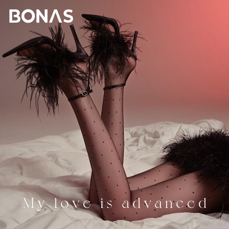 

Bonaus 0D Прозрачные колготки с Т-образной ластовицей в горошек One Size