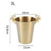 Portabotti di champagne europeo secchiello per il ghiaccio in acciaio inossidabile bar KTV Refrigeratore per vino Raffredda bottiglie Raffredda birra Secchio per il ghiaccio Argento Oro