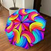 1pc Psychedelic Pattern Automatic Open/Close Umbrella with Windproof, 8-Rib Sturdy Canopy, Durable Ribs, Fashionable Design1211A