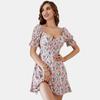 Summer New Sweet Bubble Sleeve Dress Women's Light Luxury Square Neck A-line Dress