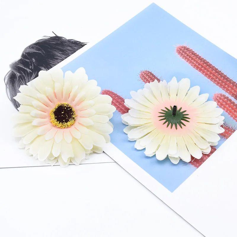 10/50 Pcs Fake Gerbera Scrapbooking Christmas Decorations for Home Accessories Wedding Decorative Flowers Wall Artificial DIY