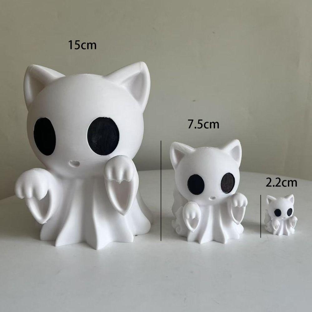 3D Print Ghost Ornaments Plastic Kitten Ghost Ornaments  Desktop Decoration
