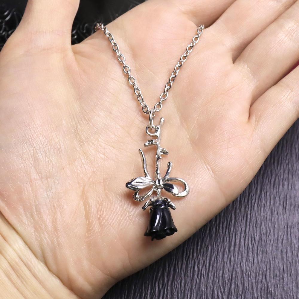 Y2K Fresh 3D Rose Pendant Necklace - Versatile Floral Accessory