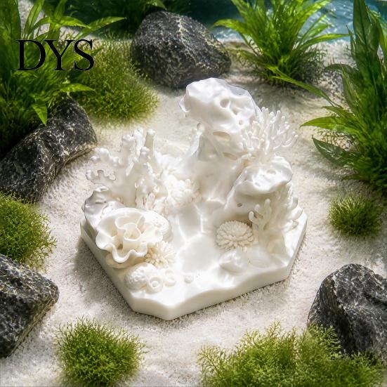 Aquatic Habitat for Small Fish 3D Printed Coral Cave Aquarium Decoration Shrimp, Tank Realistic Sculpture Hideout, Hollow Ornament Hiding Resting And