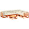 VidaXL Garden Lounge Set 7 Pcs with Cushions Wax Brown Solid Pine Wood 3299468