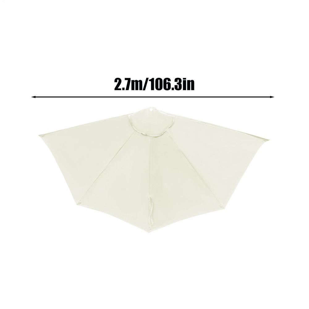 Umbrella UV Blocking Waterproof Sunscreen Umbrella Replacement Canopy 9Ft Patio Parasol Rainproof For Backpacking Hiking Outdoor