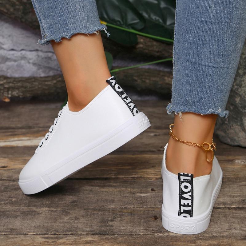 Women Flats Sneakers Running Designer Sport Shoes Leather Winter Casual Shoes  Trend Cozy Walking Lace Up Femme