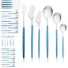 Black Gold 36Pcs Matte Flatware Dinnerware Set Knife Dessert Fork Spoon Dinner Set Stainless Steel Tableware Kitchen Cutlery Set