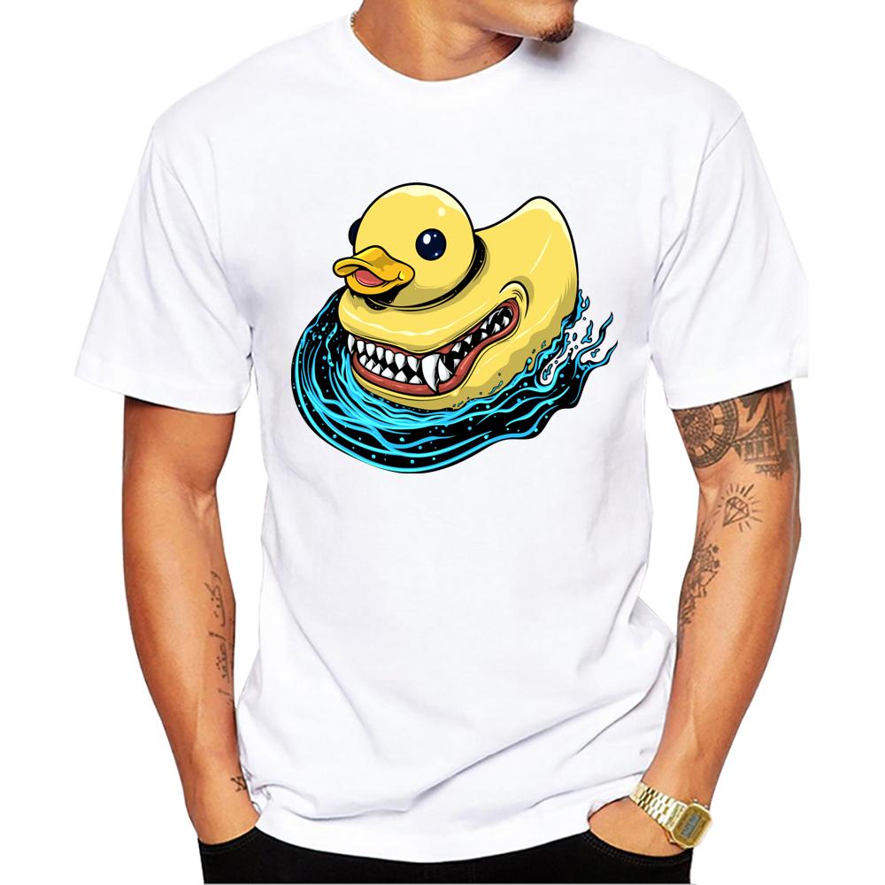 

TEEHUB O-Neck Short Sleeve Male Casual Tops Vintage Holloween Streetwear Demon Duck Print Men s T-Shirt Men Clothing 4XL