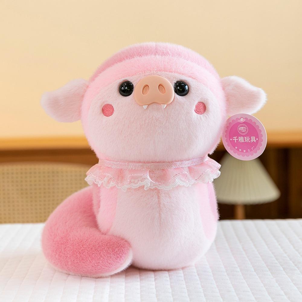 Stuffed Snake Pig Plush Doll Toy Soft Pig Nose Snake Plushies Doll  Birthday Gifts