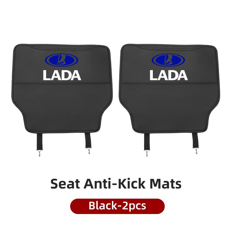 AHTFPU1 Car Leather Half-Cover Seat Anti-Kick Mats Pad Storage Pouch For Lada Vesta Niva Samara Kalina Largus Priora Xray Granta