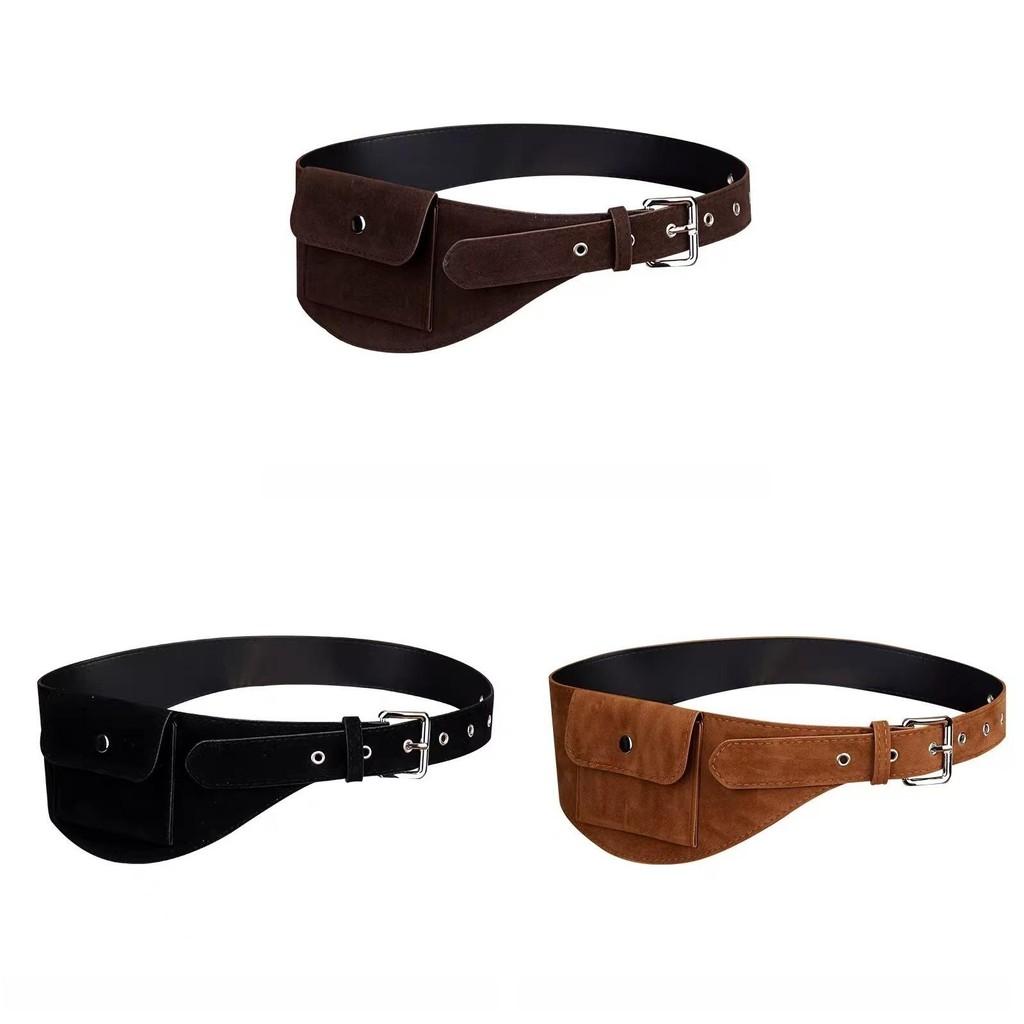 Pu Leather Wide Waist Belt For Women With Starry Compass Design For Outdoor Fashion In Spring