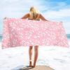 Botanical Floral Beach Towel Microfiber Vintage Flower Bath Towel for Sport Swim Quick Dry Kitchen Hand Towels Bikini Cover Up