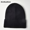 Simple solid color hat Men's winter light board cover Knitted hat Wool hat Autumn and winter warm ear protector Cold hat