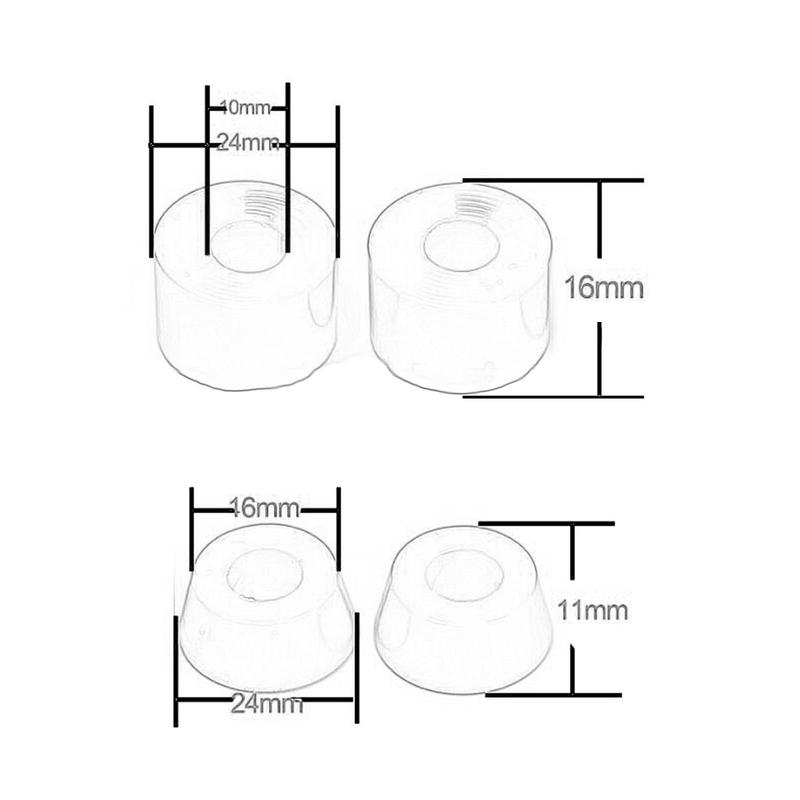 4x Skateboard Wheels Replacement Smooth PU Cruiser Wheels 78A Damping Wheel for Street Off Road Downhill All Terrain Cruising