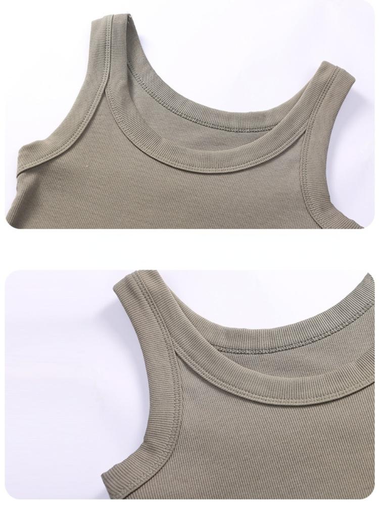 Tank Top Ribbed Halter Crop Tops Women Summer Camis Backless Camisole Casual Tube Fashion Female Sleeveless