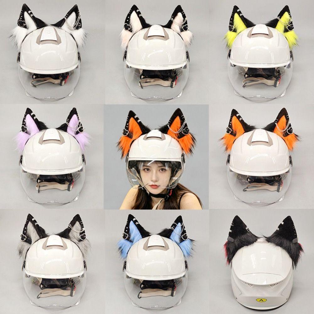 Multi Color Cat Ears Helmet Accessories for Motorcycle Ski Helmet Decoration