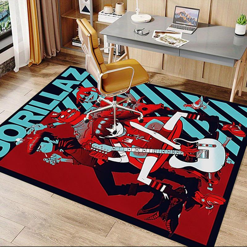 1ks Koberec Gorillaz, Kancelářský koberec Venkovní rohožka Domácí dekorace Plošný koberec Festival