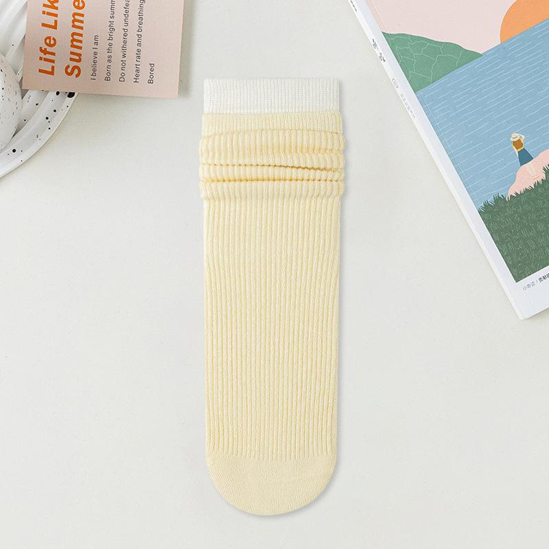 

Women s Wool Mid-calf Socks, Boneless Postpartum Socks for Autumn and Winter, Simple and Versatile Solid Color Pile Socks 1 pair