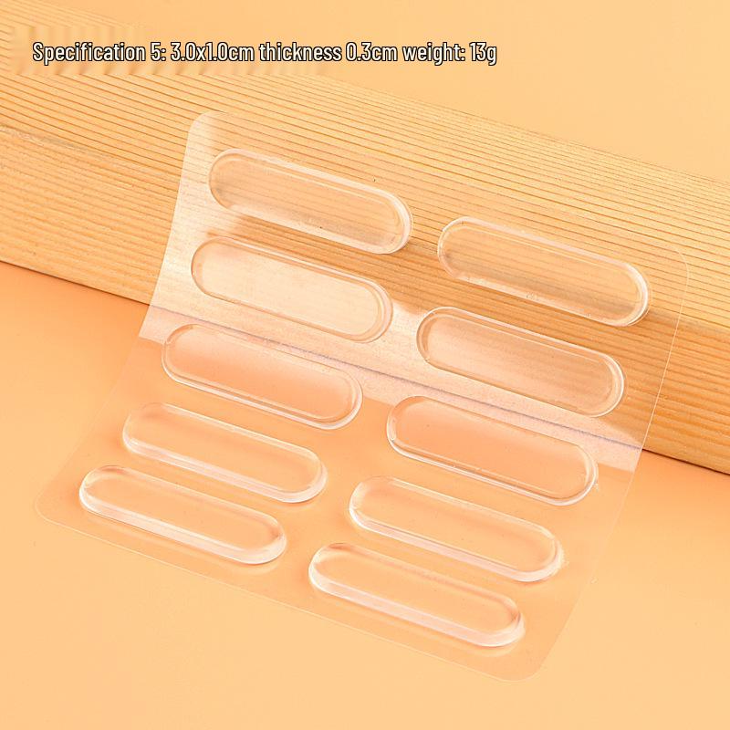 Reusable Transparent Silicone Anti-Collision Strip & Non-Slip Pad for Cabinets, Drawers, Glass, and Walls