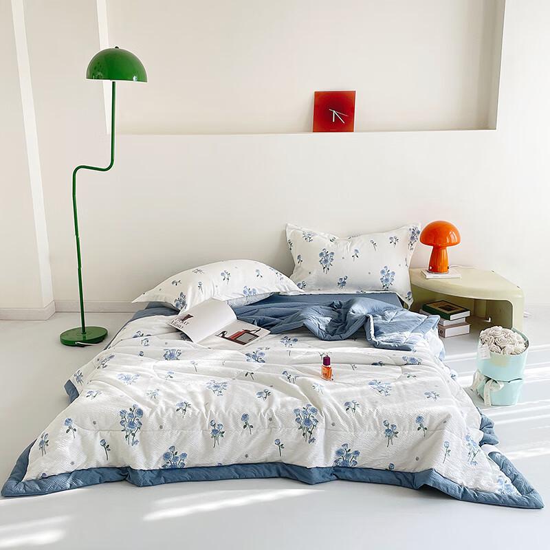 

Mulanshix Cloud-Feel Rose Sea Puff Cotton Summer Quilt