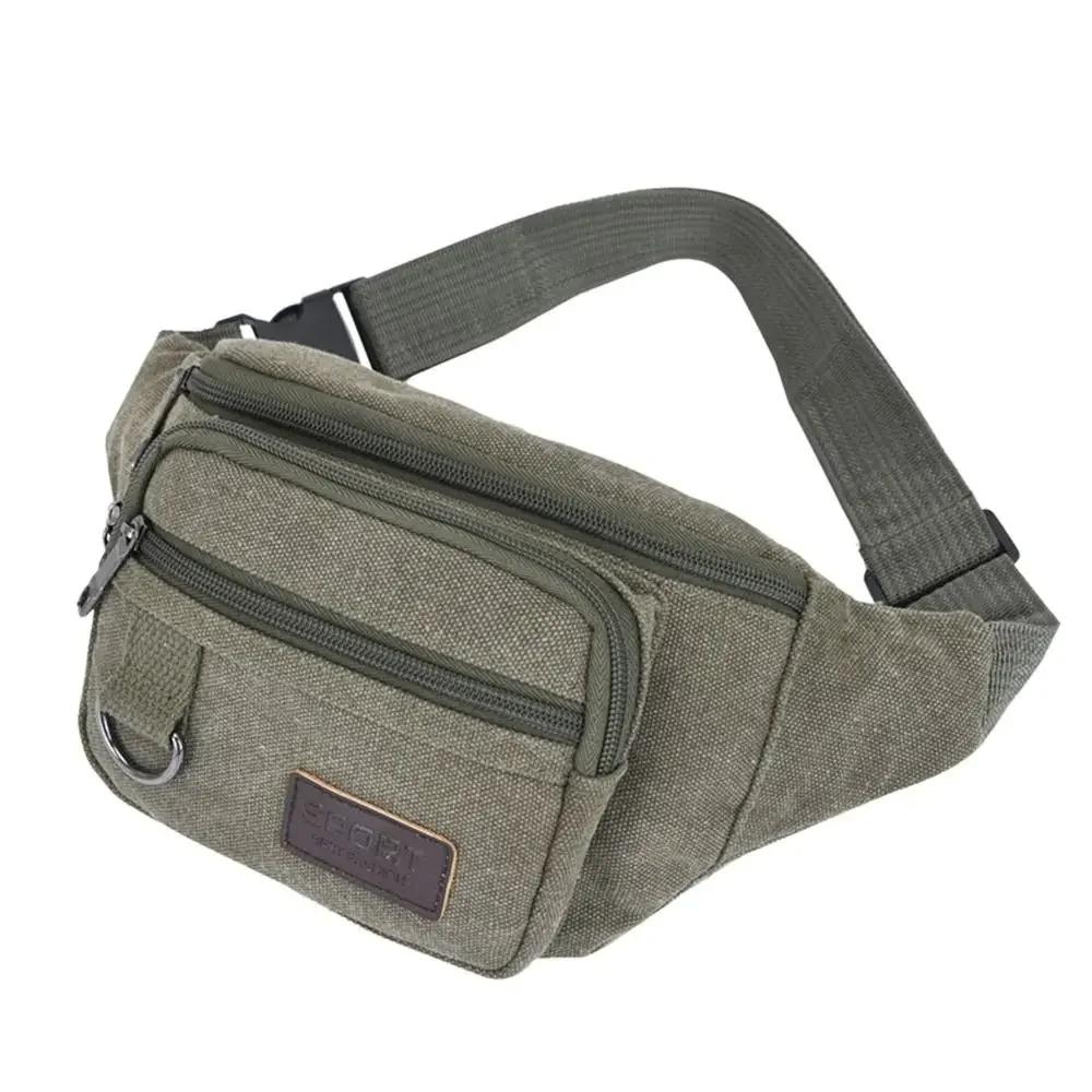 Waterproof Waist Bag Korean- High-capacity Outdoor Sports Fanny Pouch Canvas Child Banana Bag for Girls Kids Bag