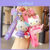 Adorable Cartoon Kt Cat Keychain With Cute Couple Design For Car Bag Decoration