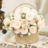 Artificial Flowers Fake Silk Peony Vases Flower Bouquets Home Room Decoration Garden Flower Garlands Wedding Bridal Accessories