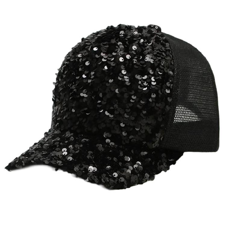 Outdoor Mesh Hat Adult Full Sequins Baseball Caps for Teen Travel Camping