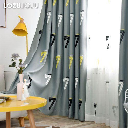 1PC LOZUJOJU Fashionable and Minimalist 70-80% Blackout Degree Embroidered Blackout Curtains for Bedroom Living Room Home Decor