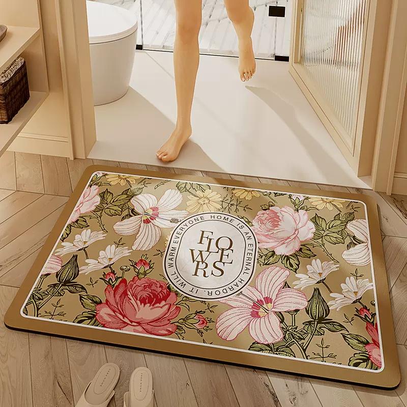 Nordic Bathroom Rugs Anti Slip Bath Mat Foot Mats Quick Dry Shower Carpet Toilet Rugs Door Mat Washable For Living Room