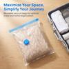 No-brand item 10 travel vacuum compression bags ideal storing clothes bulky items. Made thick multi-layer plastic material transparent reusable pack