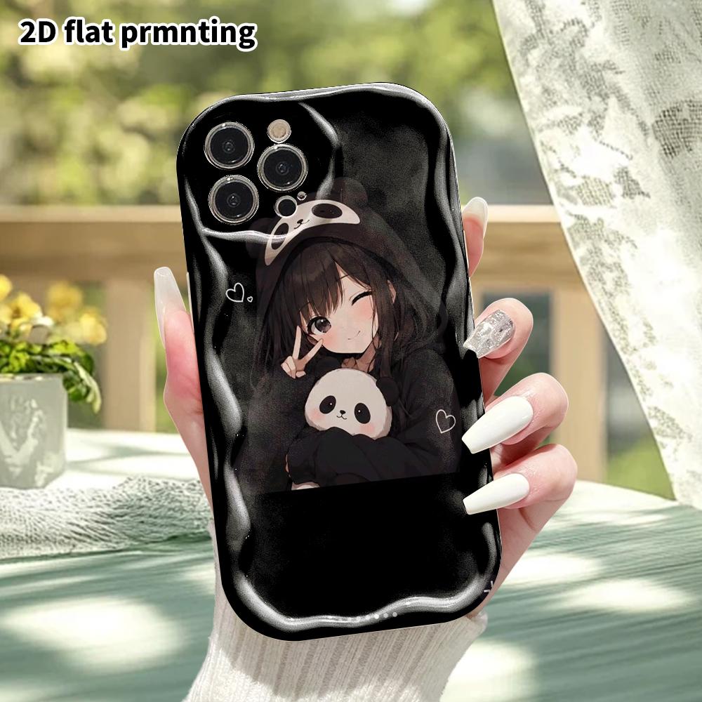 Phone Case: 2D flat, suitable for iPhone 18, 17, 16, 15, 14, 13, 12Pro protective case, hoodie anime girl, perfect Christmas and Halloween holiday gif