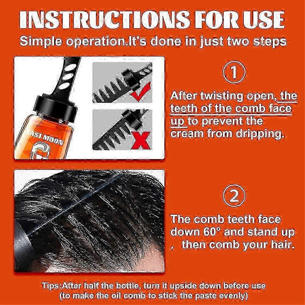 Styling Hair Wax, 3X 2-In-1 with Comb, Long-lasting Fluffy Men's Hair Styling Gel Tool