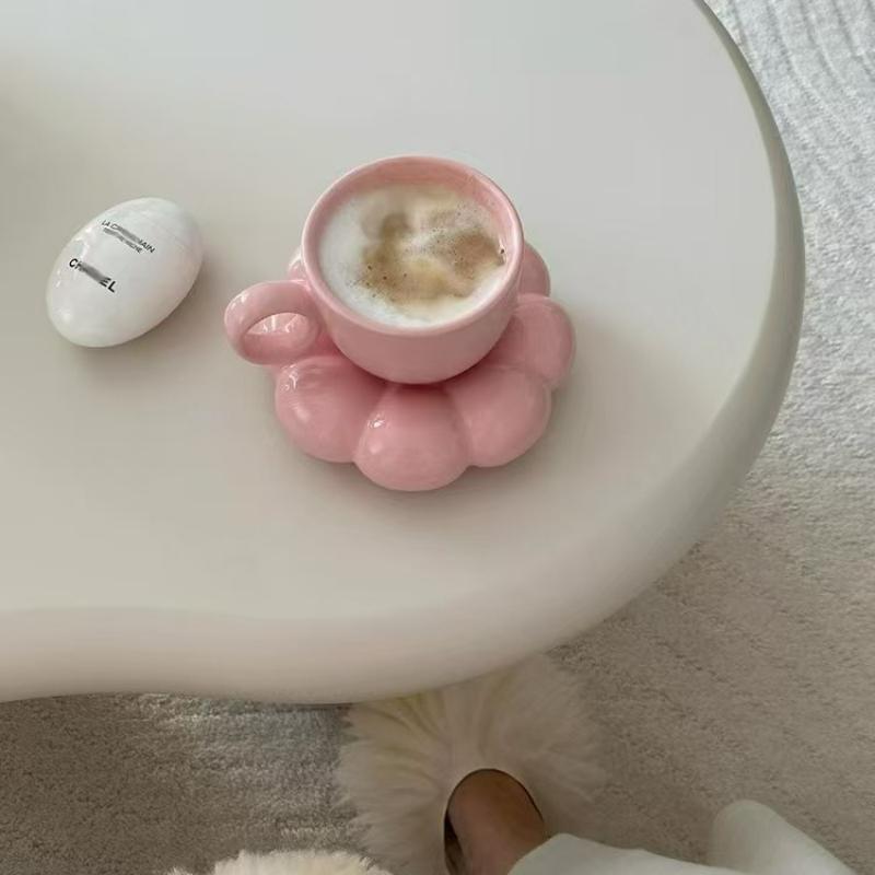 Ceramic Coffee Mug Plate Sets Creative Cloud Coffee Cup Exquisite Office Afternoon Tea Cups Kitchen Drinkware Home Accessories