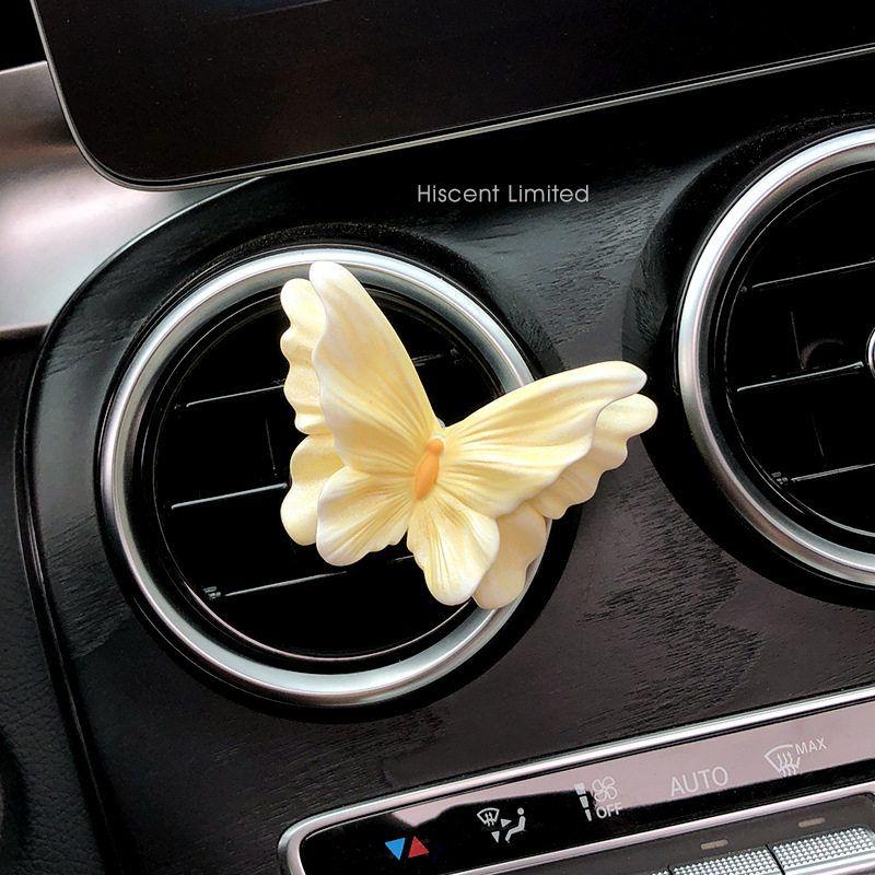 

Butterfly-Shaped High-End Car Air Freshener for Air Conditioning Vent, Aroma Diffuser Stone for Car Interior Decoration C204 Custard Butterfly