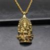 Vintage Retro Ganesha Hindu Elephant Head God Pendant Necklace Chain Unisex Men Women Fashion Gothic Amulet Talisman Success Wealthy Rich Jewelry Gift