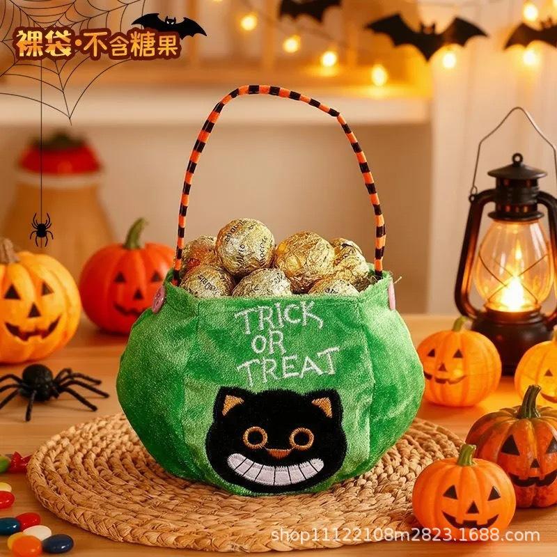 Halloween Candy Bags Decorative Pumpkin Tote for Kids Party Treat Bags Trick or Treat Sack