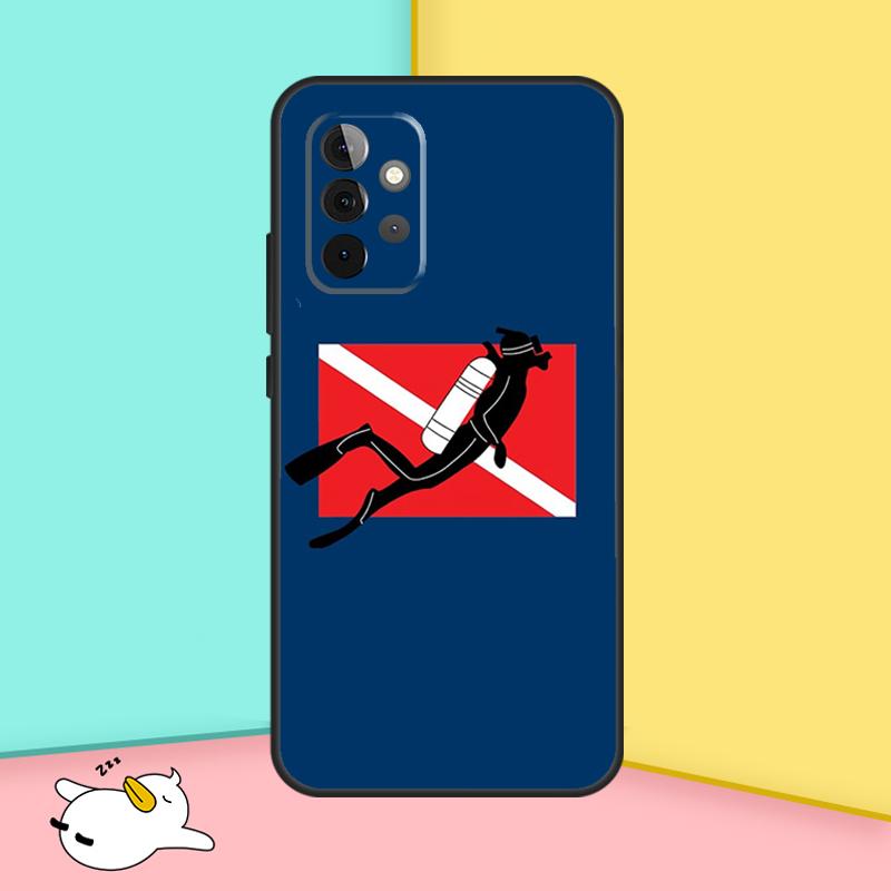 Diver Down Diving Flag Case For Samsung Galaxy A36 A56 A16 A33 A13 A23 A52 A32 A12 A54 A34 A14 A53 A15 A35 A55 A17